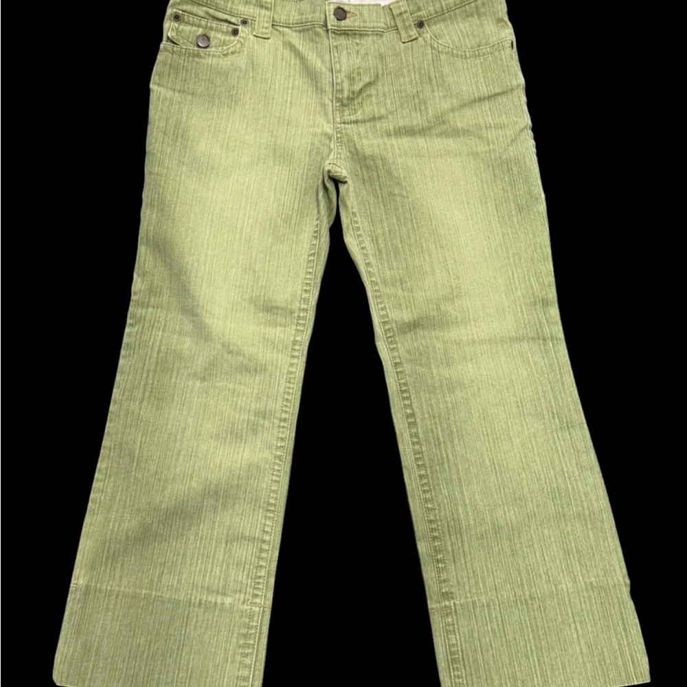Women’s Green cotton low rise y2k jeans